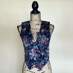 Vintage Floral Brocade Vest